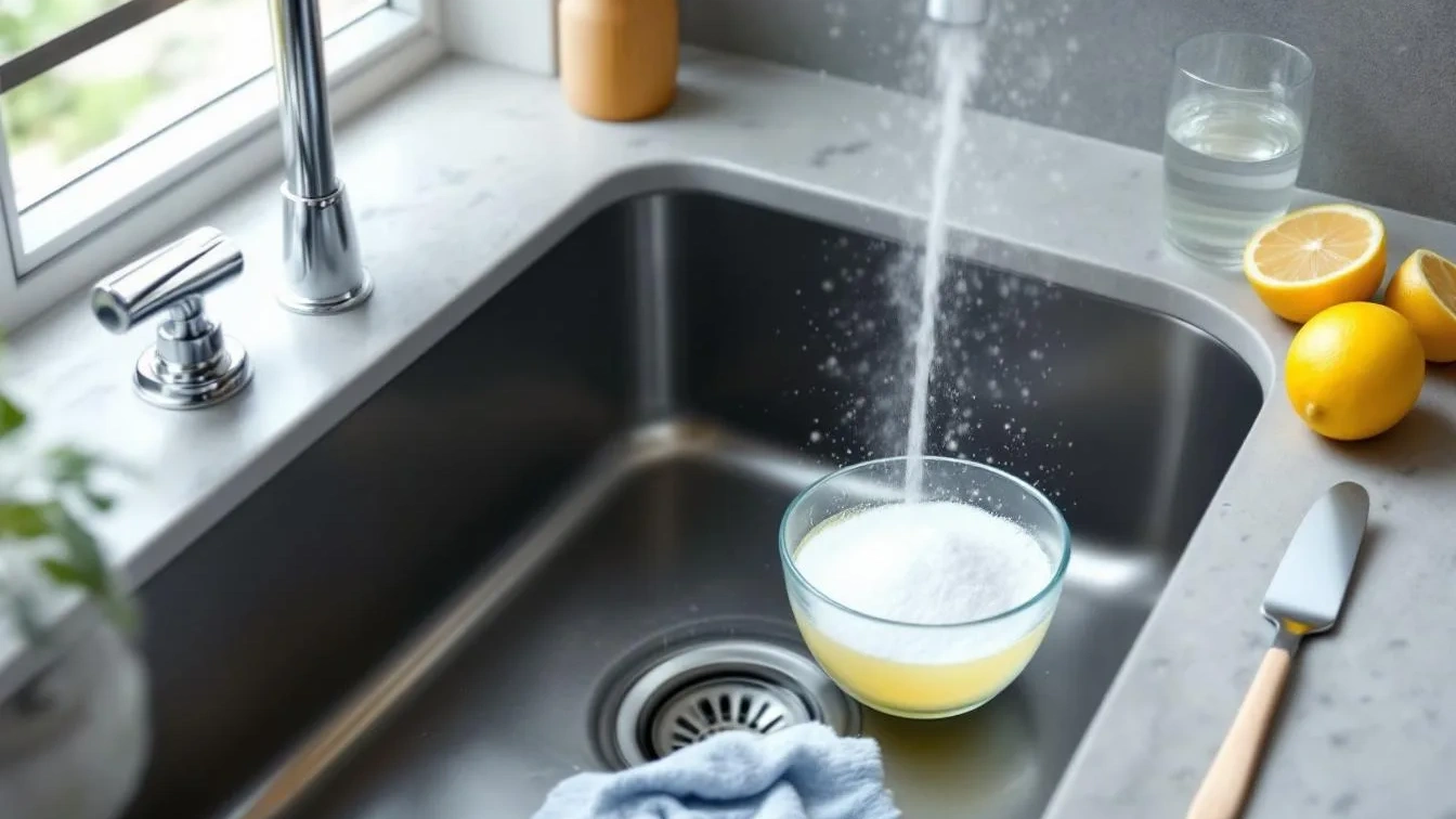 Kein Rohrreiniger nötig, dieser Trick mit Zitronensaft und Backpulver wirkt