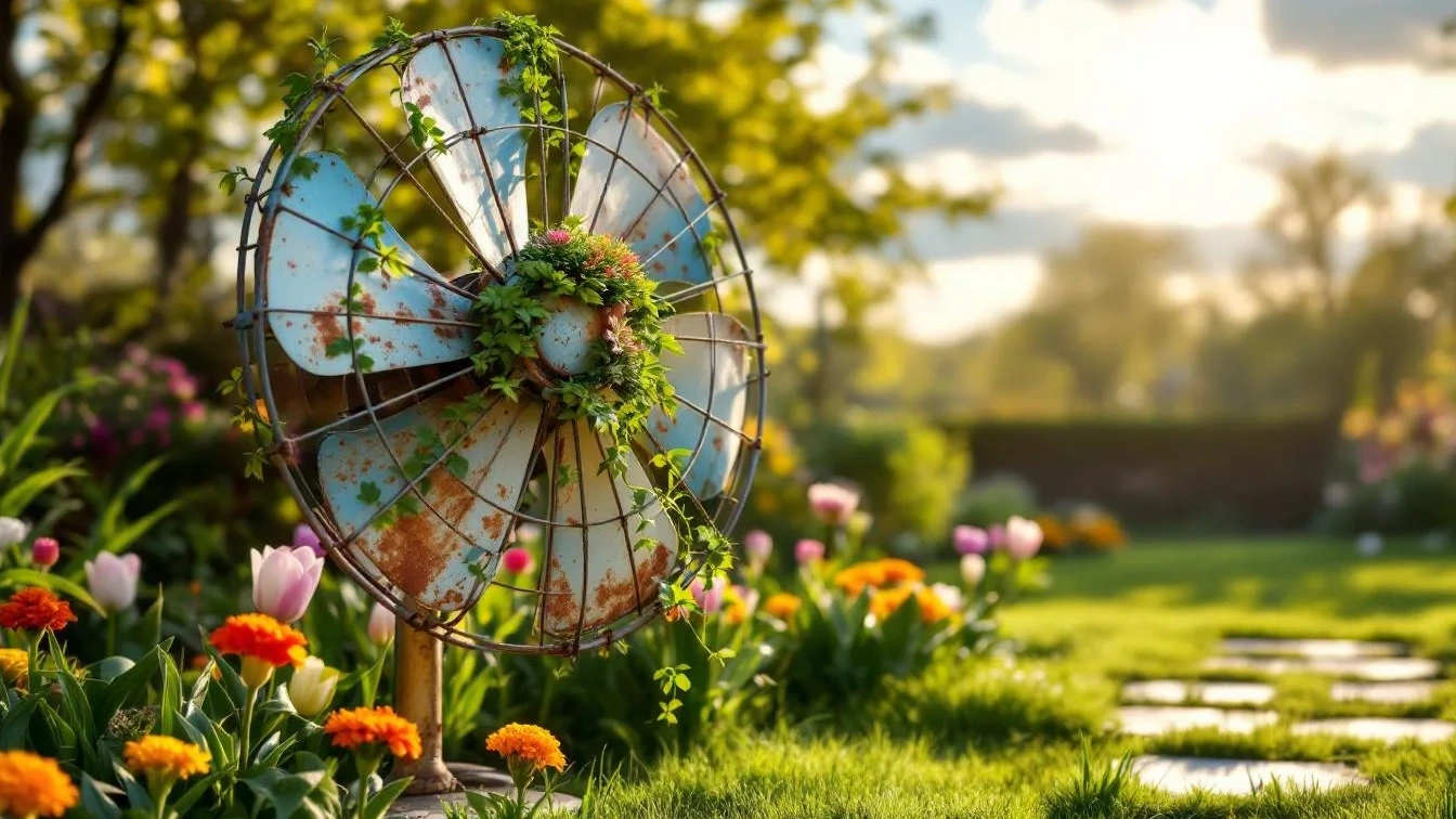 Kein Sperrmüll, dieser Trick verwandelt Ihren alten Ventilator im Garten