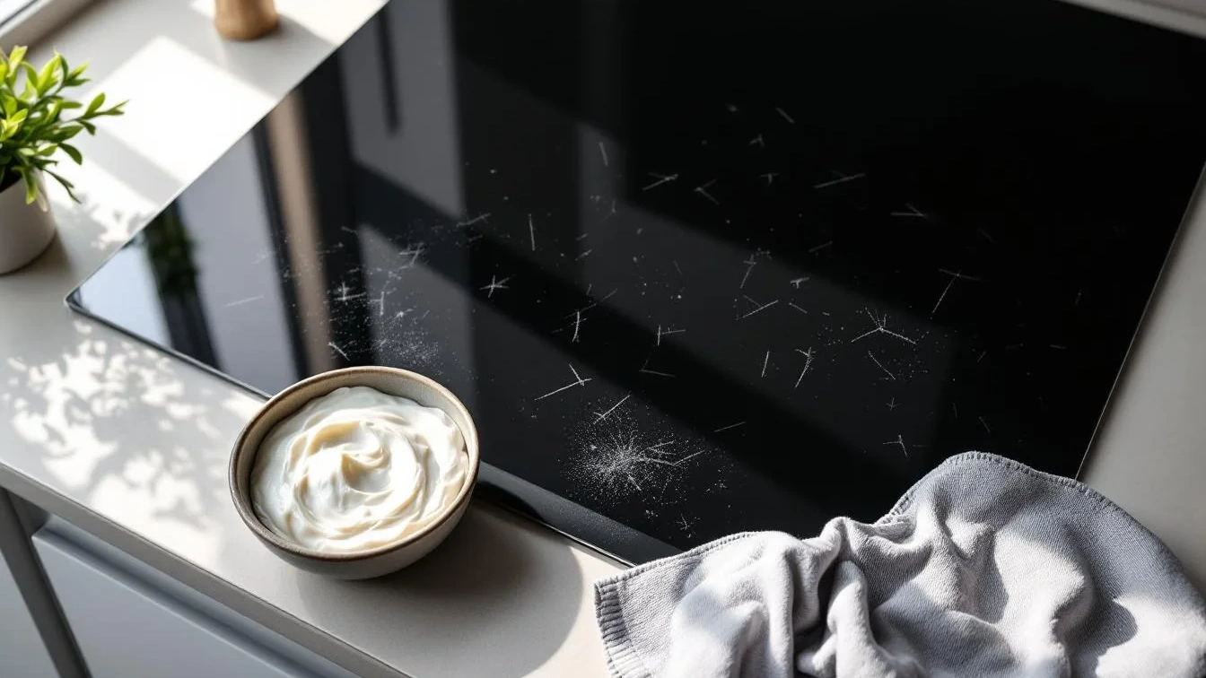 Mit dieser Hausmittelpaste verschwinden Kratzer auf der Induktionsplatte