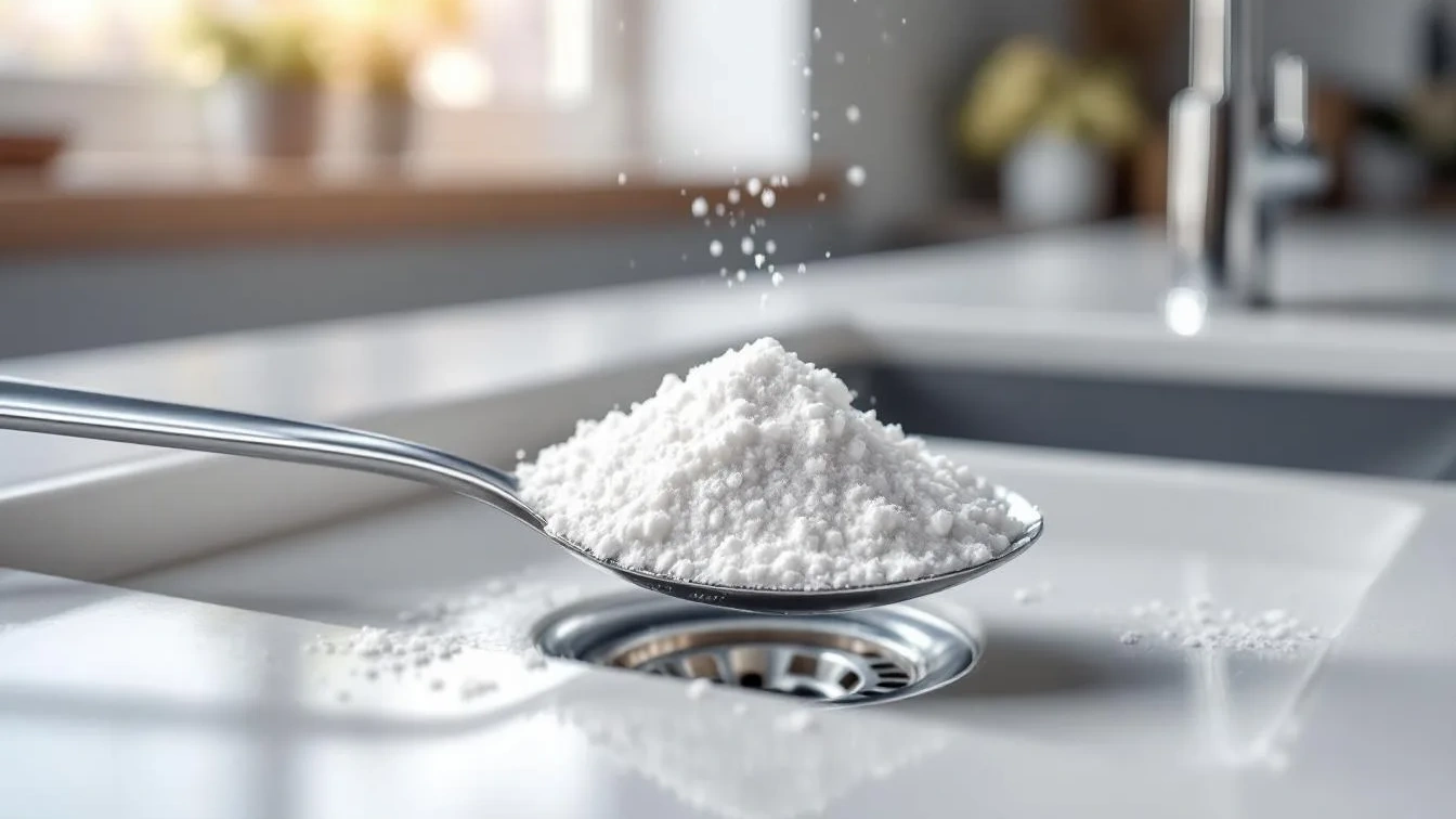 Vergessen Sie Soda: Ein Löffel dieses weißen Pulvers löst jede Verstopfung sofort