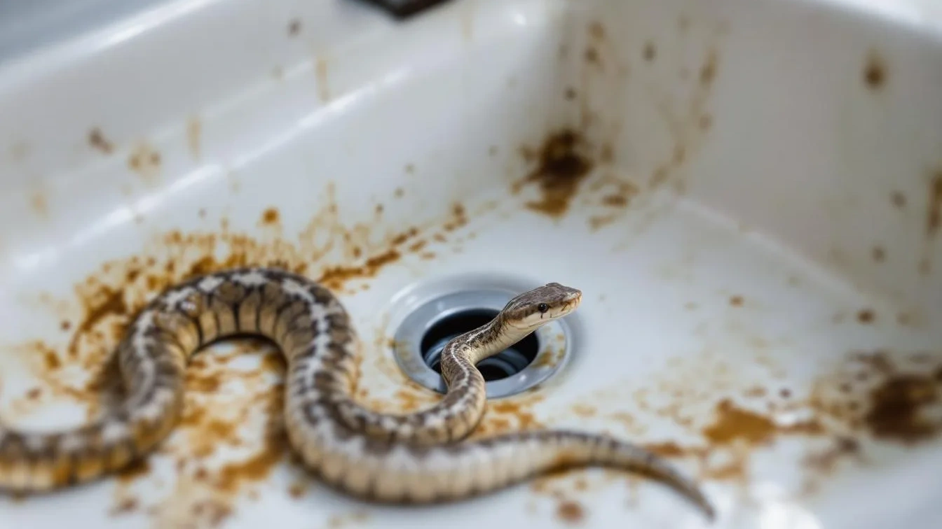 Warum Schlangen manchmal durch Abflussrohre ins Haus gelangen